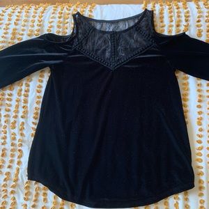 velvet lace long sleeve